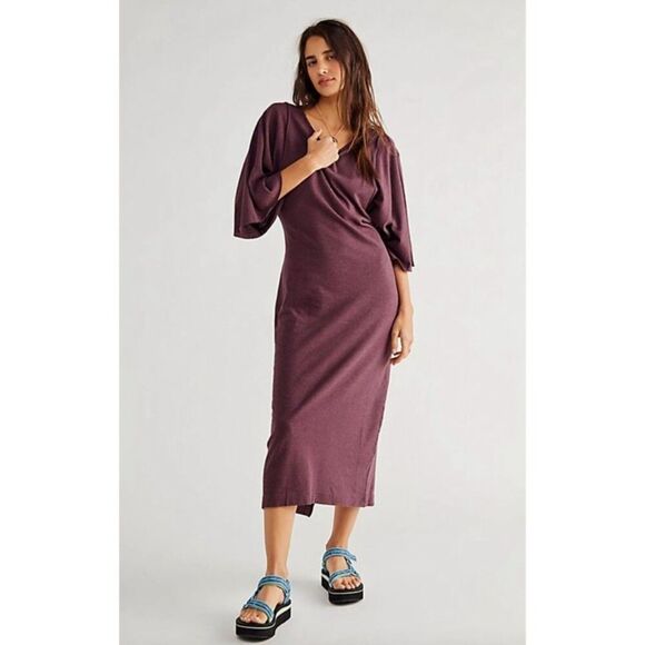 Free People Beach Skylar Maxi Dress Size Medium NWT Plum Purple - Picture 1 of 7
